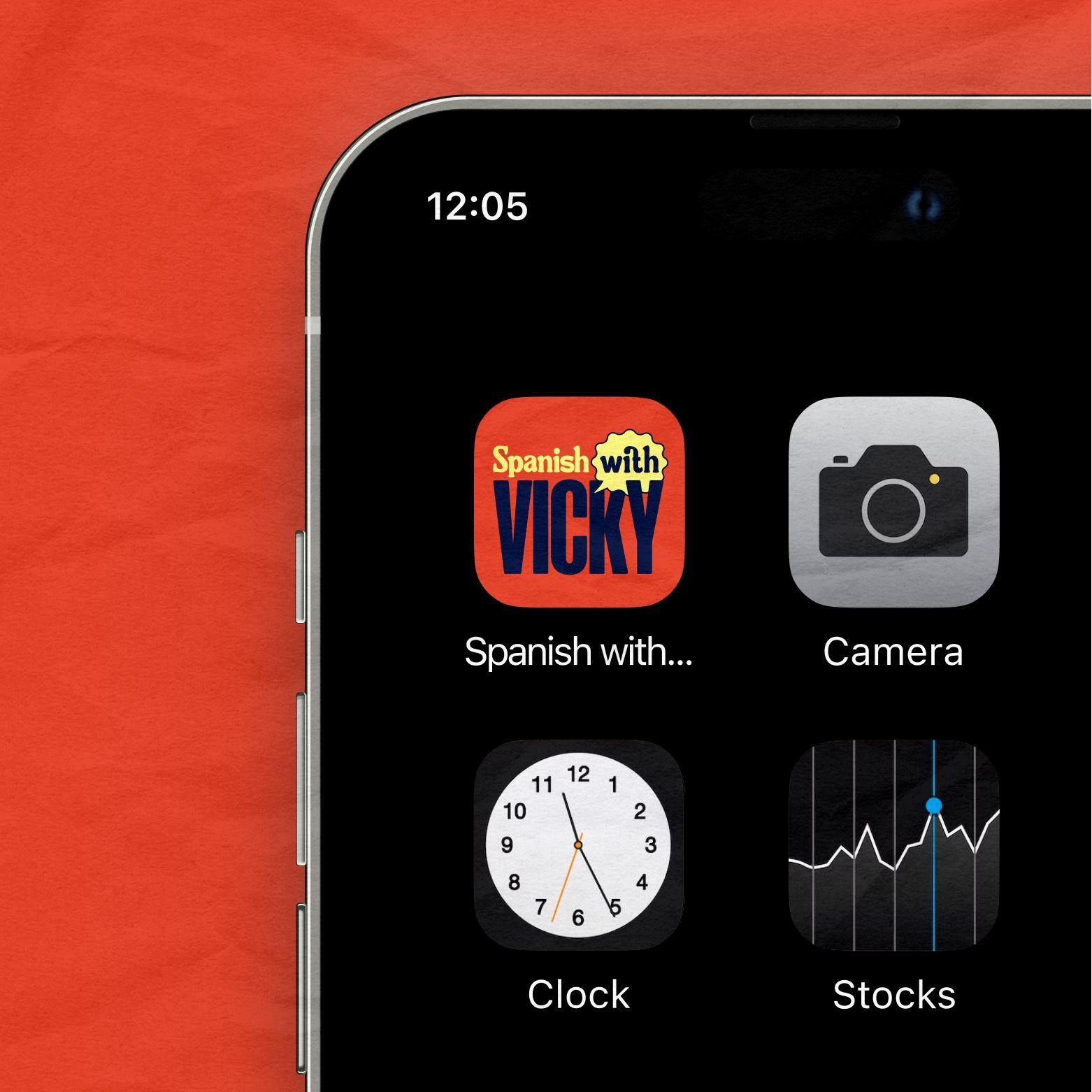 Spanish with Vicky app icon