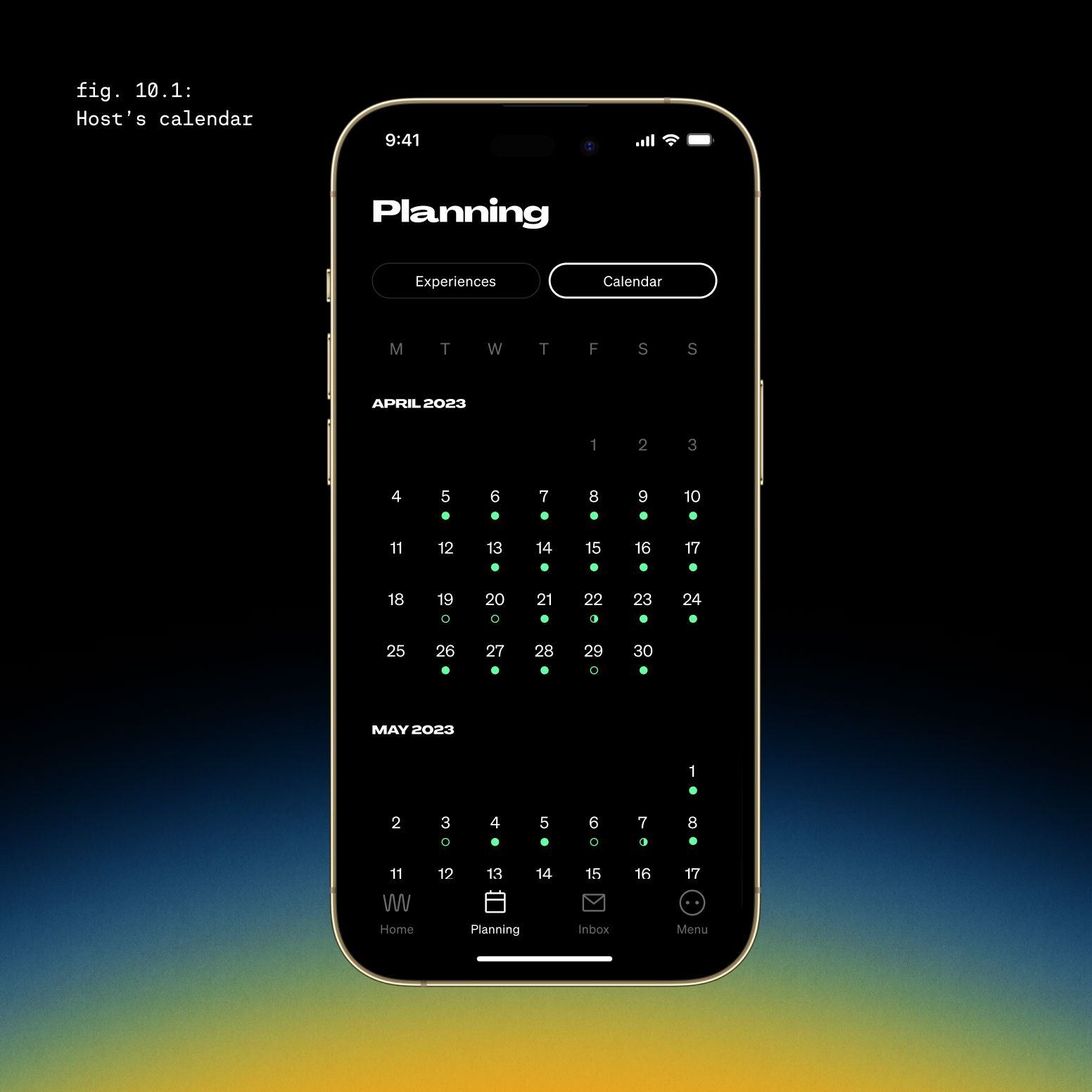 Teleporting Adventure App Planning calendar UI Design