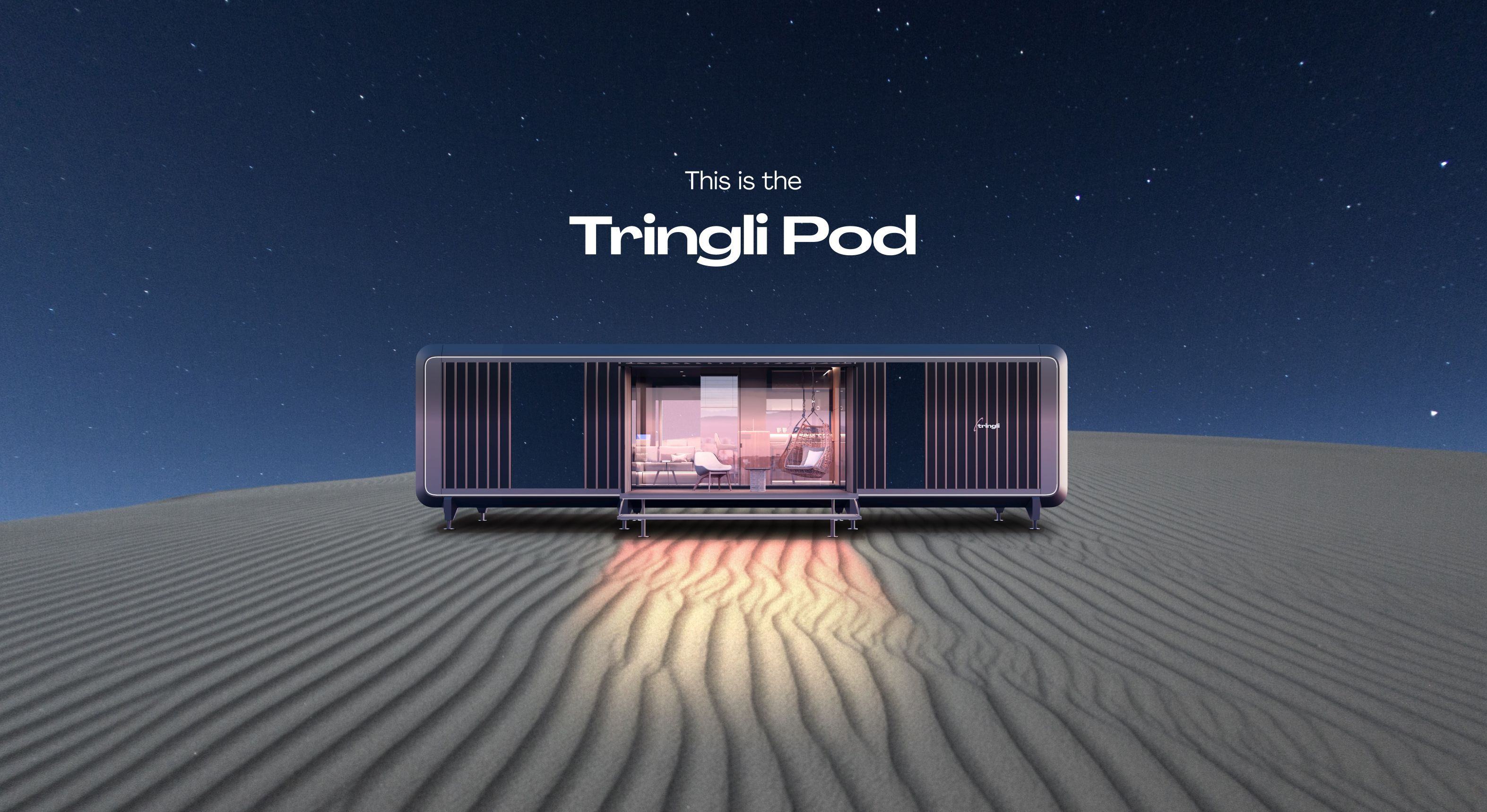 Brand identity and product design for the Tringli travel pod