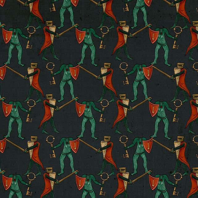 Medieval pattern by Self Studio for letter A